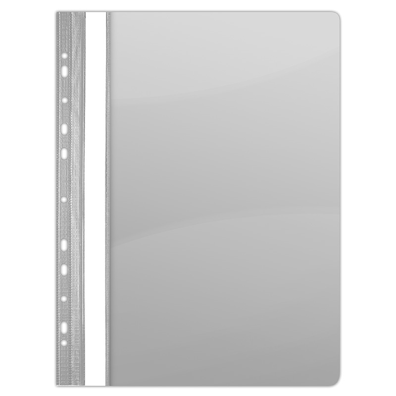 Toate produsele, Dosar plastic PVC, cu sina si multiperforatii, 10 buc/set, DONAU - gri - vectordirect.ro