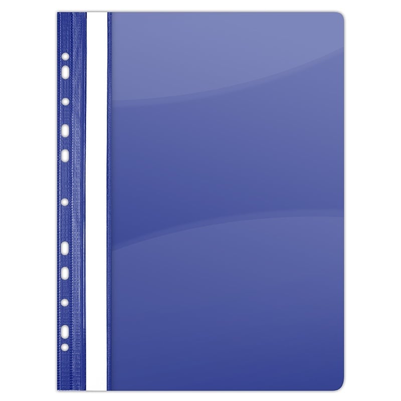 Toate produsele, Dosar plastic PVC, cu sina si multiperforatii, 10 buc/set, DONAU - bleumarin - vectordirect.ro