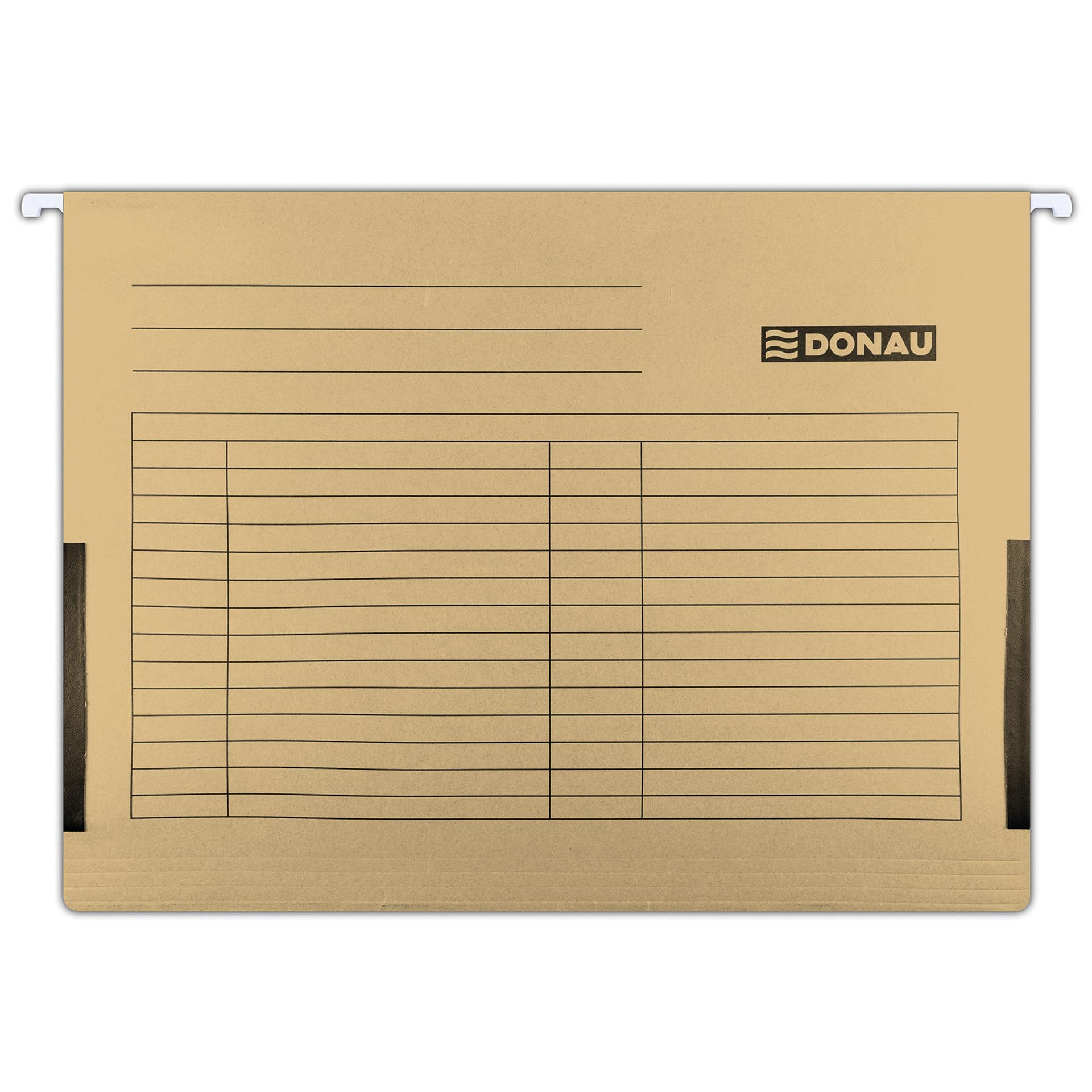 Toate produsele, Dosar suspendabil cu burduf si eticheta , bagheta metalica, 5 buc/set, DONAU - maro - vectordirect.ro