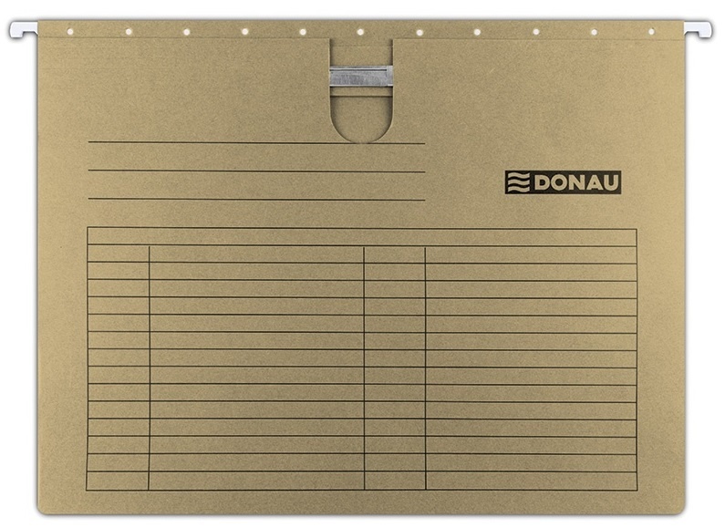 Toate produsele, Dosar suspendabil cu sina, carton 230g/mp, bagheta metalica, 5 buc/set, DONAU - maro - vectordirect.ro