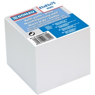 Esselte power, Rezerva cub hartie 83x83x75mm, DONAU - hartie culoare alba - vectordirect.ro
