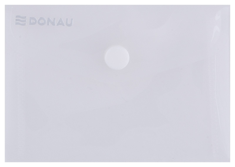 Mapa PP protectie documente A7 landscape, inchidere cu capsa, 10/set, DONAU - transparent
