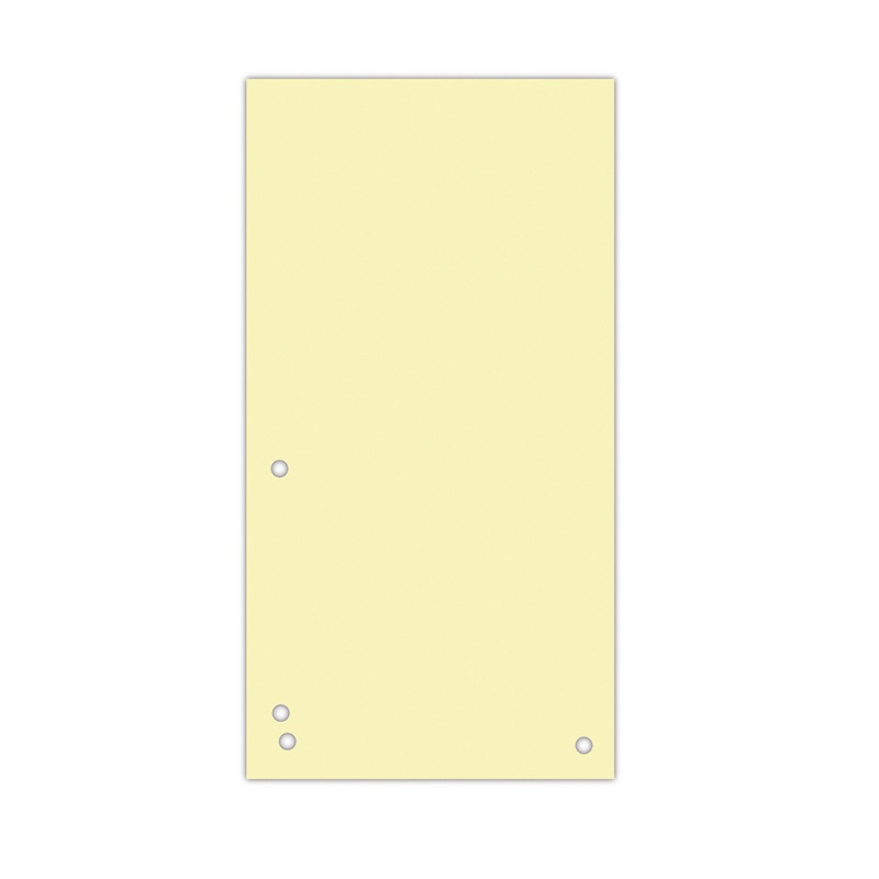 Separatoare biblioraft, carton 190 g/mp, 105 x 235mm, 100 buc/set, DONAU Duo - galben