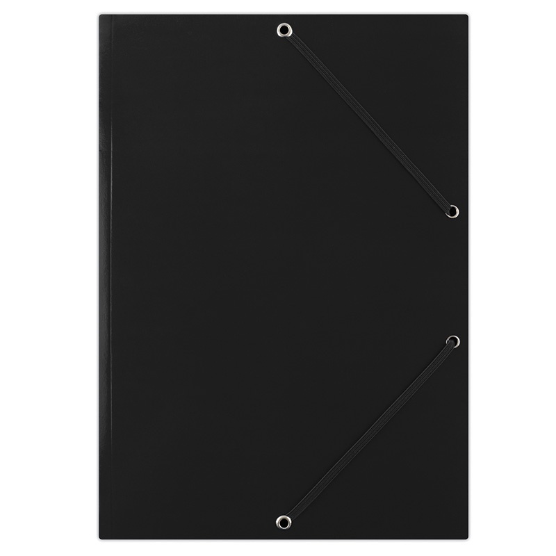Adezivi, lipici, Mapa din carton plastifiat, cu elastic pe colturi, 400gsm, DONAU - negru - vectordirect.ro