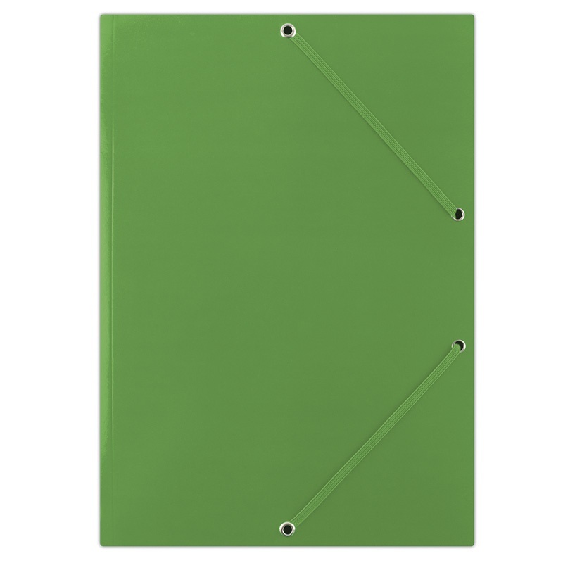 Elastice, buretiere, Mapa din carton plastifiat, cu elastic pe colturi, 400gsm, DONAU - verde - vectordirect.ro