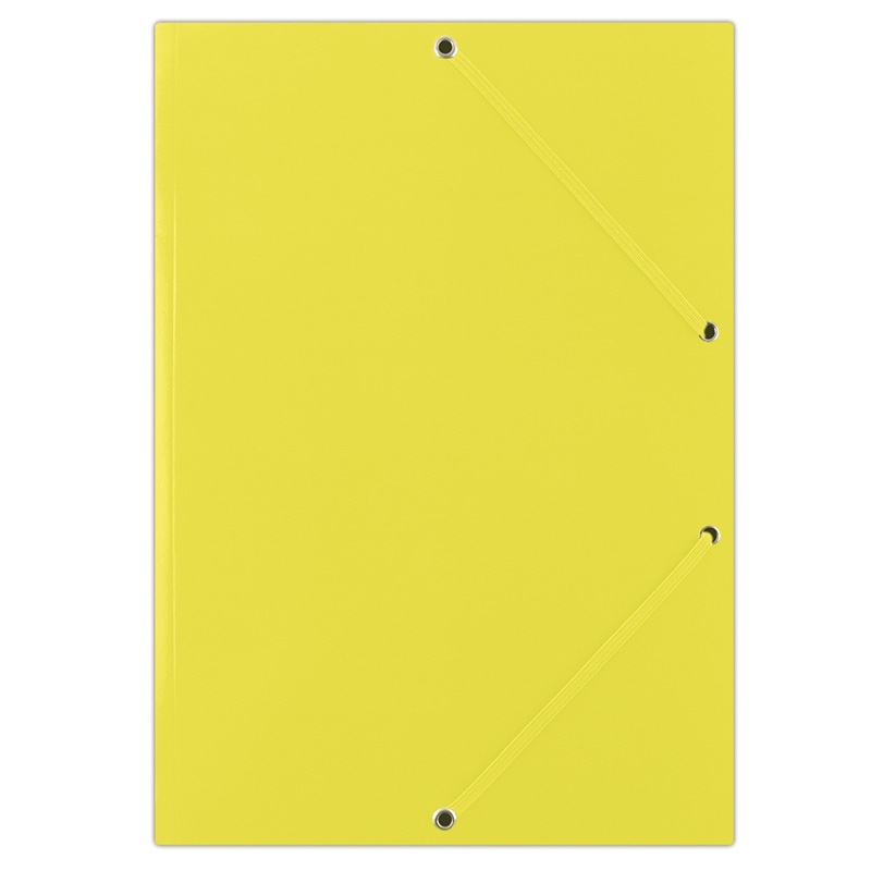 Mape cu fermoar, Mapa din carton plastifiat, cu elastic pe colturi, 400gsm, DONAU - galben - vectordirect.ro