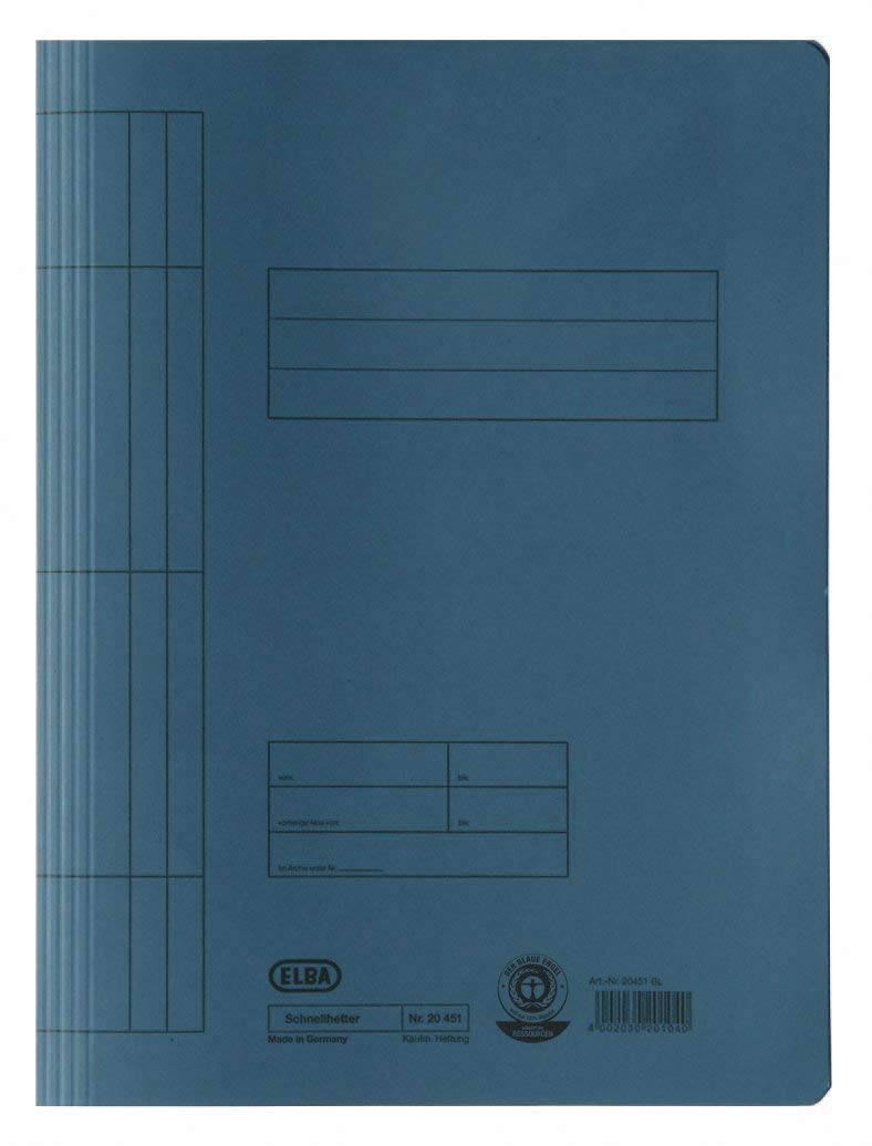 Dosare si folii de protectie Leitz, Dosar carton cu sina ELBA Smart Line - albastru - vectordirect.ro