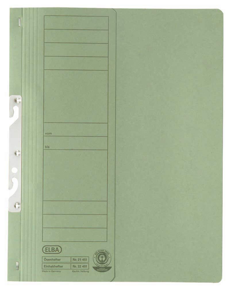 Dosar carton pentru incopciat coperta 1/2 ELBA Smart Line - verde