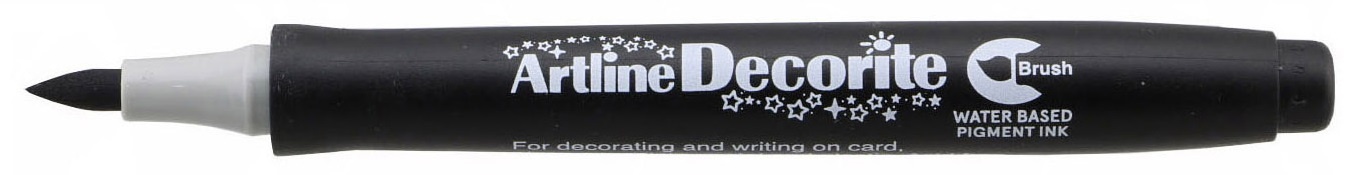 Markere, Marker ARTLINE Decorite, varf flexibil (tip pensula) - negru - vectordirect.ro