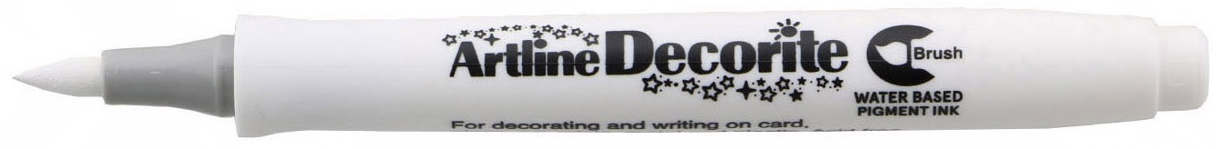 Toate produsele, Marker ARTLINE Decorite, varf flexibil (tip pensula) - alb - vectordirect.ro
