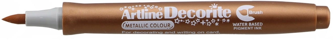 Toate produsele, Marker ARTLINE Decorite, varf flexibil (tip pensula) - bronz - vectordirect.ro