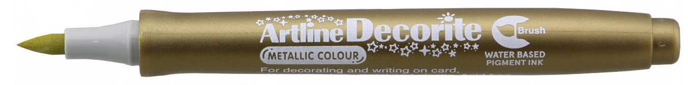 Toate produsele, Marker ARTLINE Decorite, varf flexibil (tip pensula) - auriu - vectordirect.ro