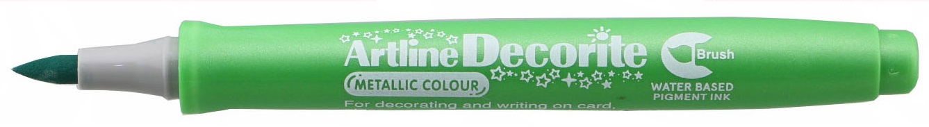 Toate produsele, Marker ARTLINE Decorite, varf flexibil (tip pensula) - verde metalizat - vectordirect.ro
