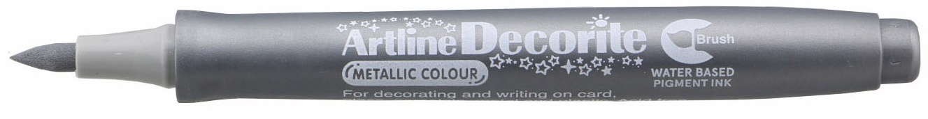 Pixuri Diplomat, Marker ARTLINE Decorite, varf flexibil (tip pensula) - argintiu - vectordirect.ro