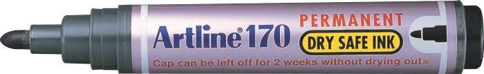 Campanie Optima, Permanent marker ARTLINE 170 - Dry safe ink, corp plastic, varf rotund 2.0mm - negru - vectordirect.ro