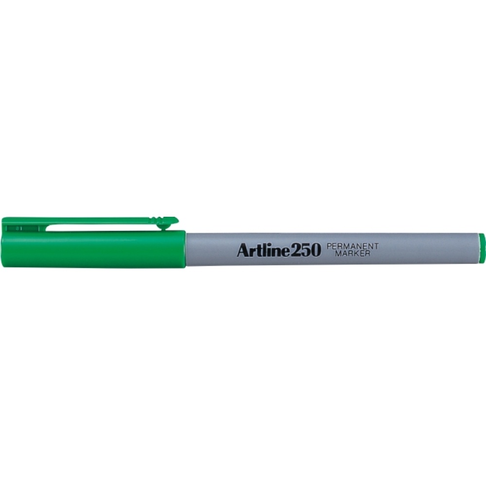 Toate produsele, Permanent marker ARTLINE 250, corp plastic, varf rotund 0.4mm - verde - vectordirect.ro