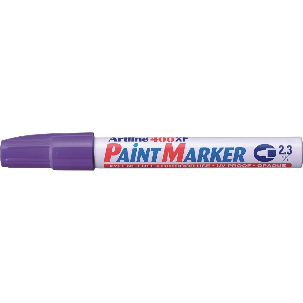 Rollere, Marker cu vopsea ARTLINE 400XF, corp metalic, varf rotund 2.3mm - mov - vectordirect.ro