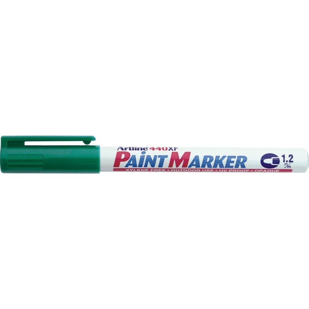 Esselte power, Marker cu vopsea ARTLINE 440XF, corp metalic, varf rotund 1.2mm - verde - vectordirect.ro