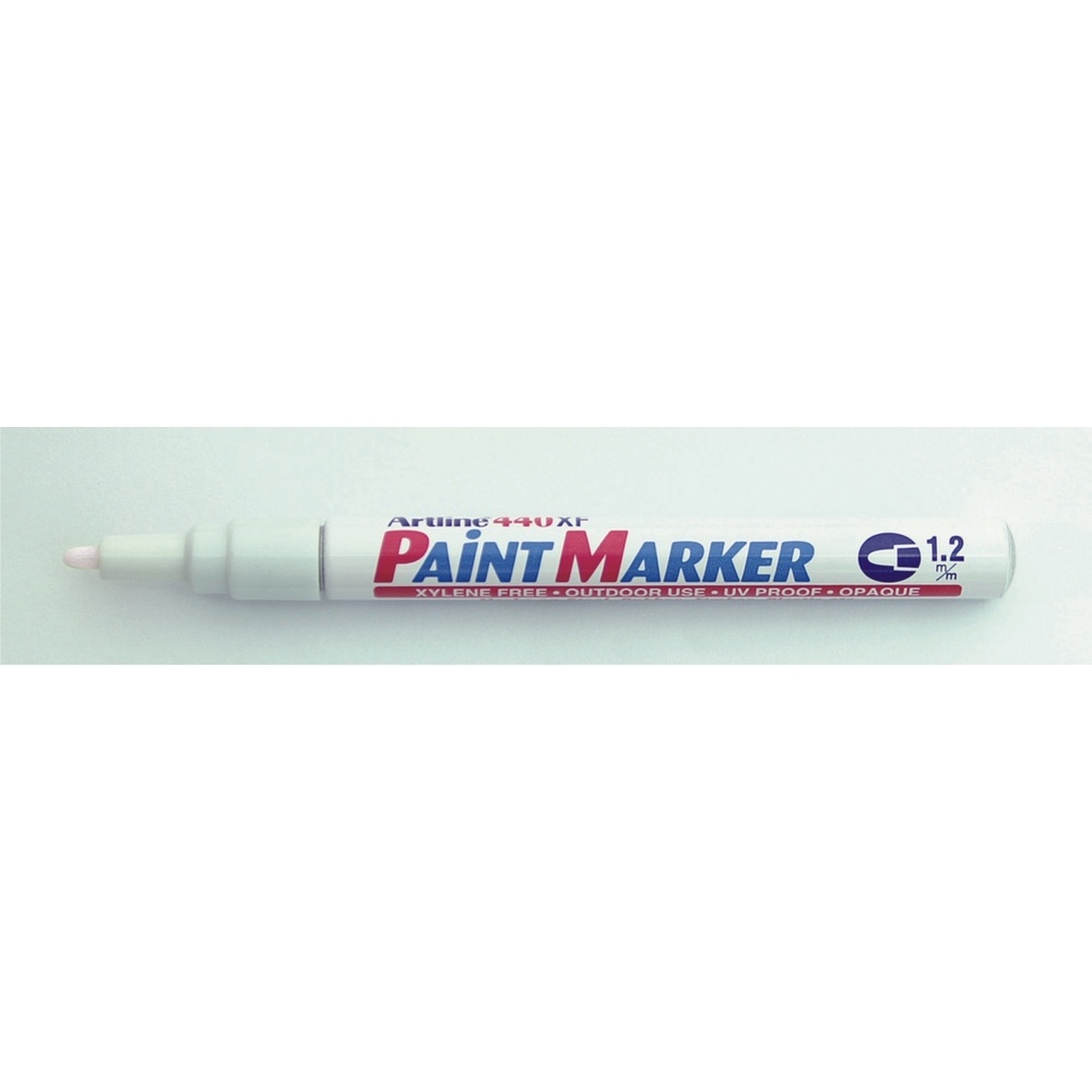 Esselte power, Marker cu vopsea ARTLINE 440XF, corp metalic, varf rotund 1.2mm - alb - vectordirect.ro