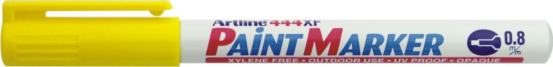 Toate produsele, Marker cu vopsea ARTLINE 444XF, corp metalic, varf rotund 0.8mm - galben - vectordirect.ro