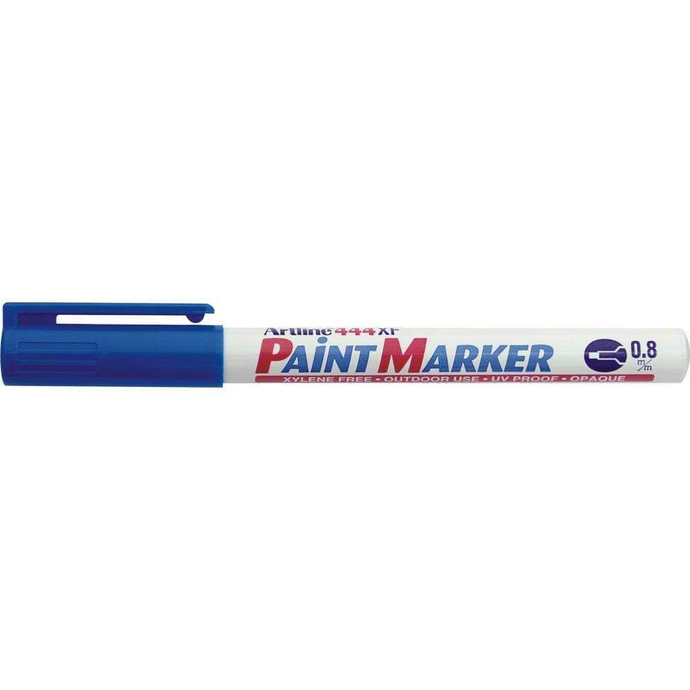 Toate produsele, Marker cu vopsea ARTLINE 444XF, corp metalic, varf rotund 0.8mm - albastru - vectordirect.ro
