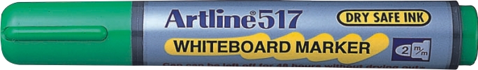 Toate produsele, Marker pentru tabla de scris ARTLINE 517 - Dry safe ink, varf rotund 2.0mm - verde - vectordirect.ro