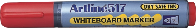 Toate produsele, Marker pentru tabla de scris ARTLINE 517 - Dry safe ink, varf rotund 2.0mm - rosu - vectordirect.ro