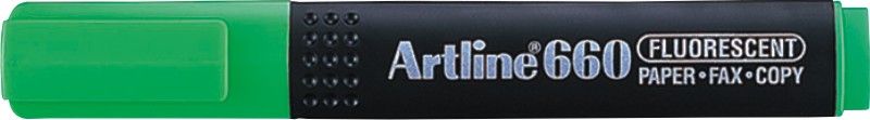 Stilouri, Textmarker ARTLINE 660, varf tesit 1.0-4.0mm - verde fluorescent - vectordirect.ro