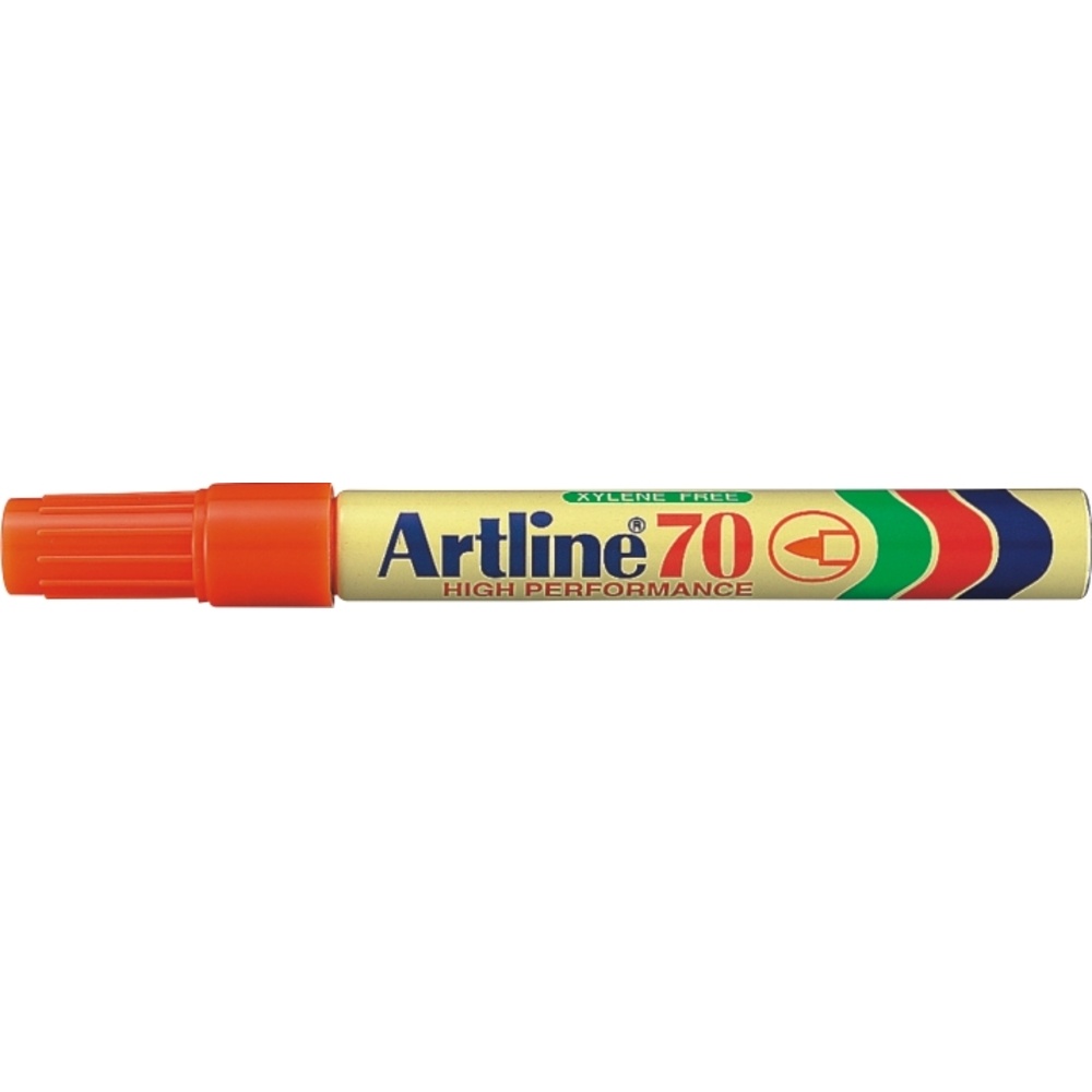 Pixuri BIC, Permanent marker ARTLINE  70, corp metalic, varf rotund 1.5mm - portocaliu - vectordirect.ro