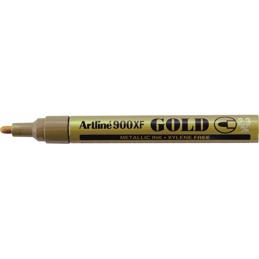 Stilouri, Marker cu vopsea ARTLINE 900XF, corp metalic, varf rotund 2.3mm - auriu - vectordirect.ro