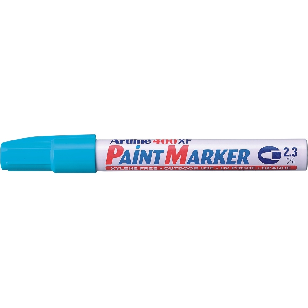 Toate produsele, Marker cu vopsea ARTLINE 400XF, corp metalic, varf rotund 2.3mm - bleu - vectordirect.ro