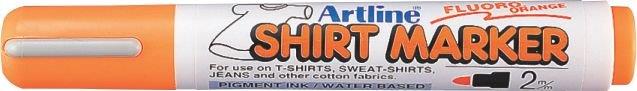 Toate produsele, T-Shirt marker ARTLINE, corp plastic, varf rotund 2.0mm - portocaliu fluorescent - vectordirect.ro