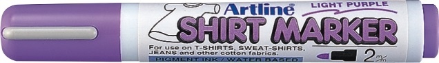 Toate produsele, T-Shirt marker ARTLINE, corp plastic, varf rotund 2.0mm - mov deschis - vectordirect.ro