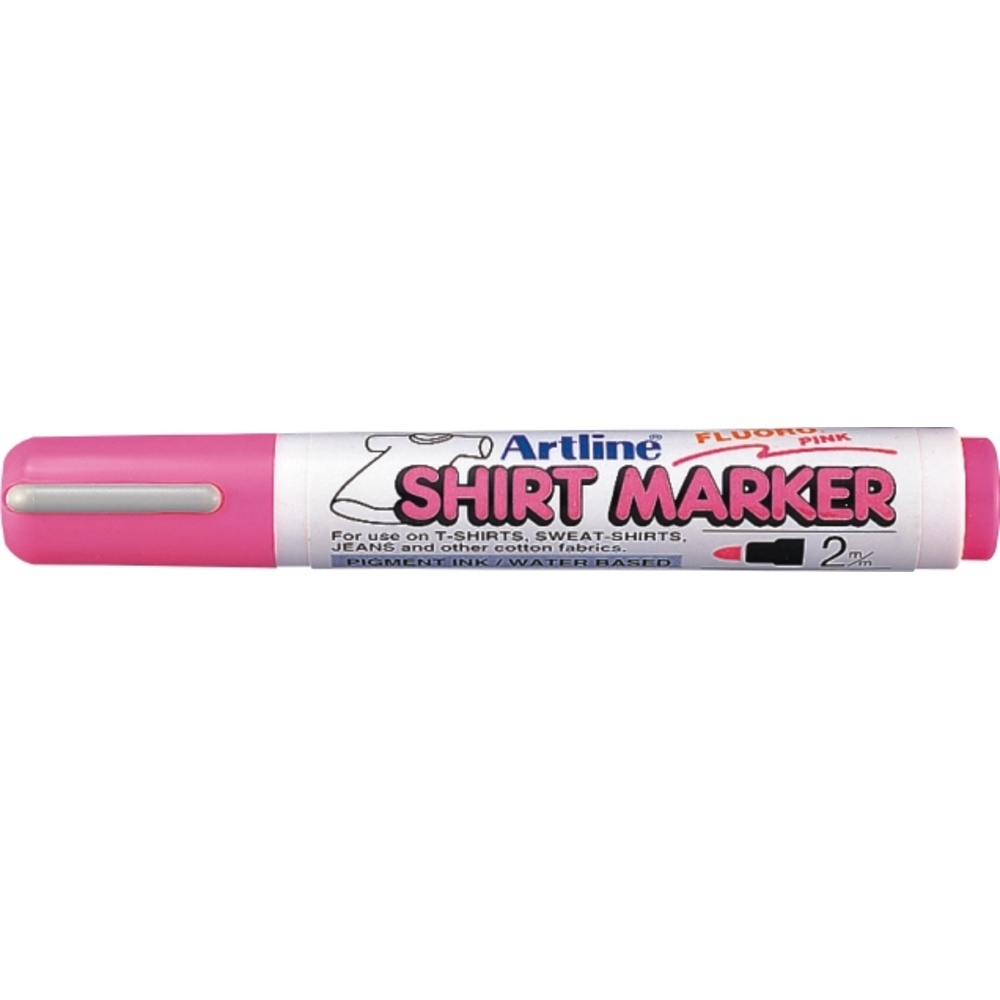 Toate produsele, Marker pentru textile Artline T-Shirt, corp plastic, varf rotund 2.0mm - roz fluorescent - vectordirect.ro