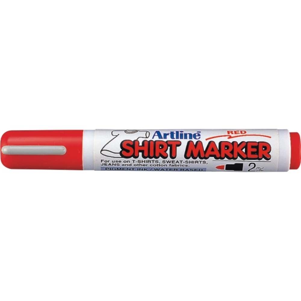Toate produsele, Marker pentru textile Artline T-Shirt, corp plastic, varf rotund 2.0mm - rosu - vectordirect.ro