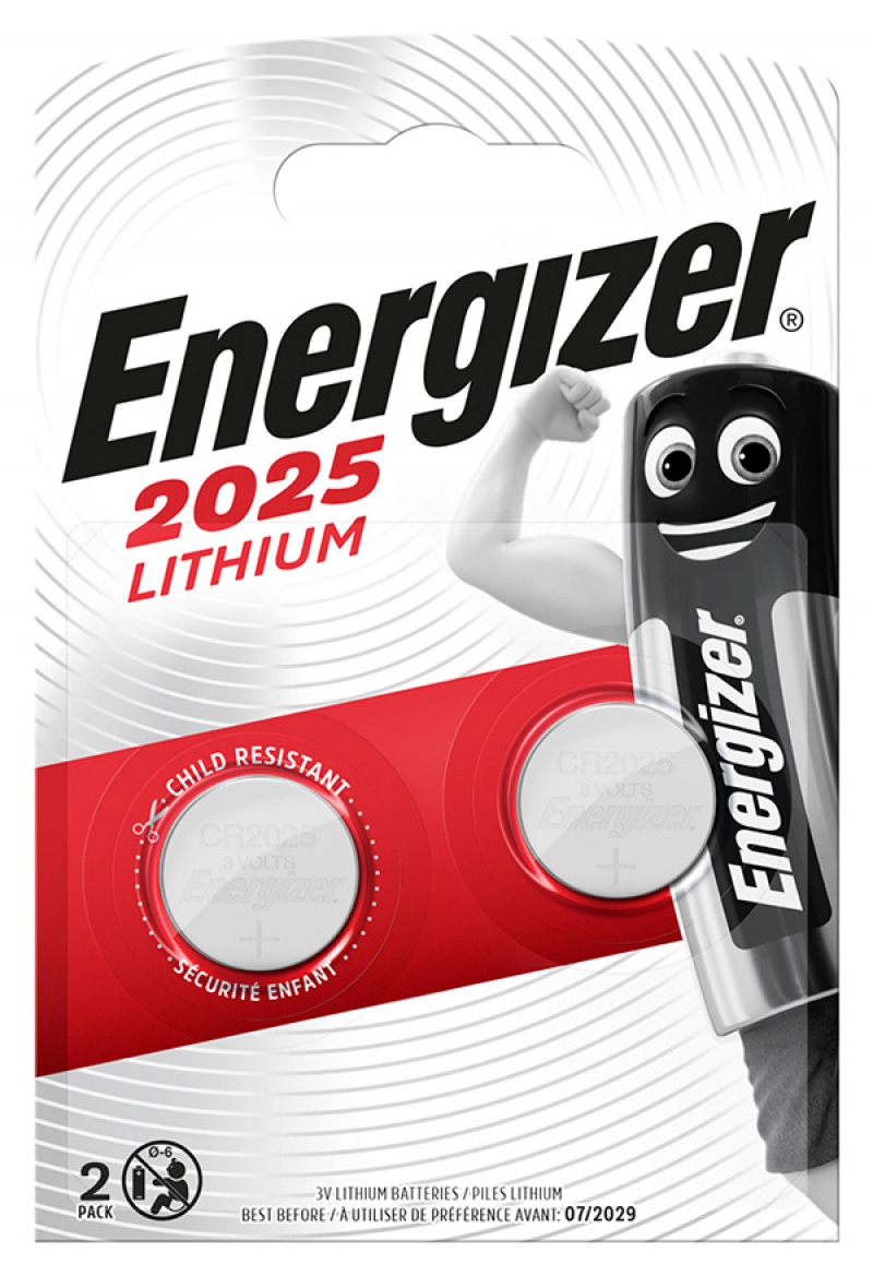 Echipamente protectia muncii, Baterii litiu CR2025, 2 buc/set, Energizer - vectordirect.ro