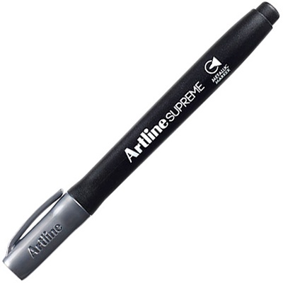 Toate produsele, Marker permanent ARTLINE Supreme Metallic, corp plastic, varf rotund 1.0mm - argintiu - vectordirect.ro
