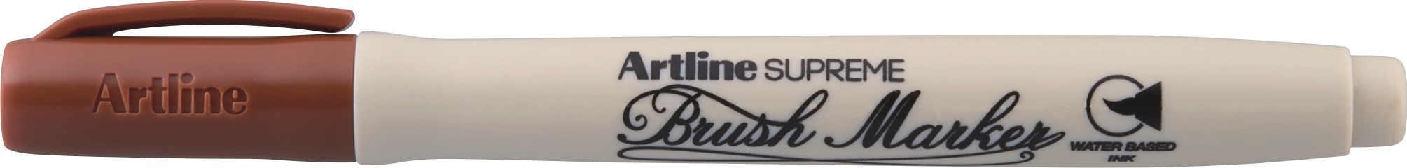 Toate produsele, Marker cu varf flexibil (pensula) ARTLINE Supreme Brush - maro - vectordirect.ro