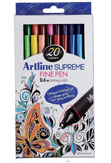 Toate produsele, Liner ARTLINE Supreme, varf fetru 0.4mm, 20 culori/set - vectordirect.ro