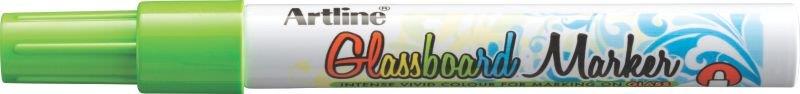 Toate produsele, Marker pentru tabla de sticla ARTLINE Glassboard, varf rotund 2.0mm - verde fluorescent - vectordirect.ro