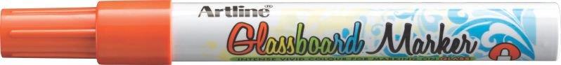 Toate produsele, Marker pentru tabla de sticla ARTLINE Glassboard, varf rotund 2.0mm - portocaliu fluorescent - vectordirect.ro