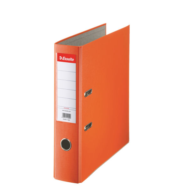 Campanie Optima, Biblioraft plastifiat Esselte Economy A4 7,5 cm - portocaliu - vectordirect.ro