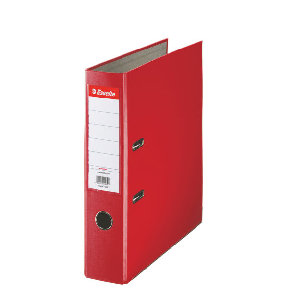 Biblioraft plastifiat Esselte Economy A4 7,5 cm - rosu