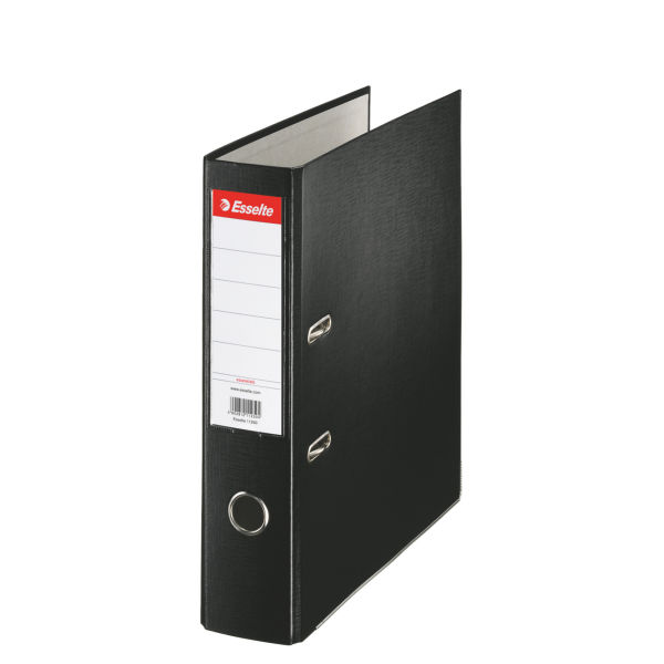 Biblioraft plastifiat Esselte Economy A4 7,5 cm - negru