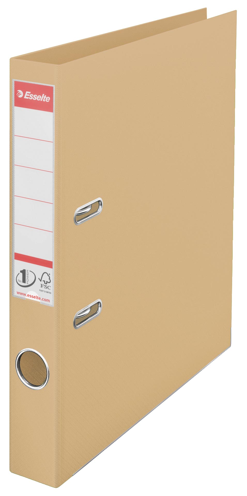 Toate produsele, Biblioraft Esselte No.1 Power, PP/PP, partial reciclat, FSC A4 5 cm - culoarea nisipului - vectordirect.ro