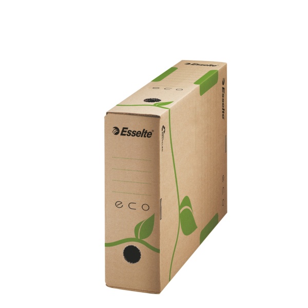 Cutie arhivare 8 cm Esselte Eco Recycled, carton 100% reciclat- natur