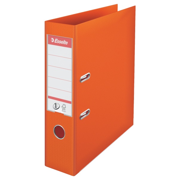 Biblioraft plastifiat interior-exterior Esselte No.1 Power A4 7,5 cm- portocaliu