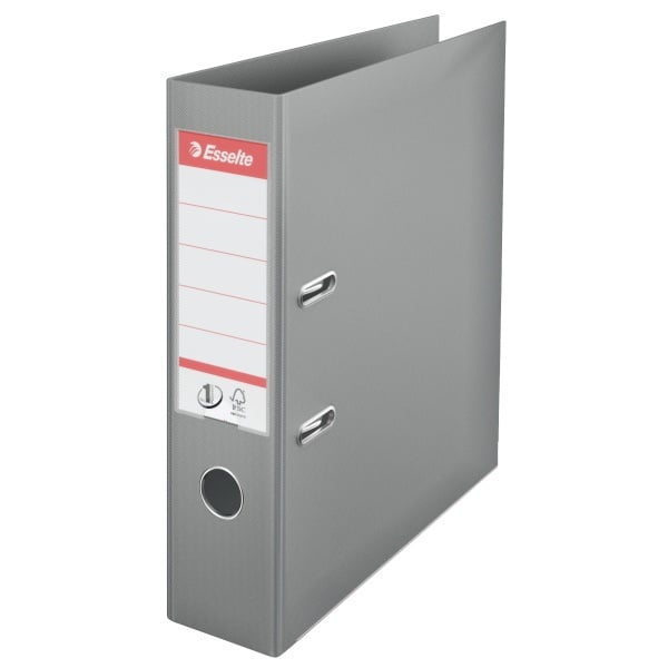 Biblioraft plastifiat interior-exterior Esselte No.1 Power A4 7,5 cm - gri
