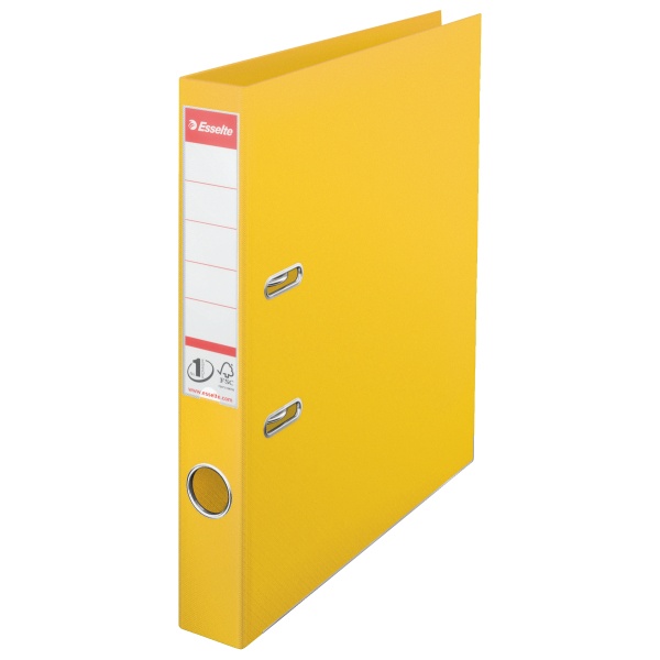 Esselte power, Biblioraft plastifiat interior-exterior Esselte No.1 Power A4 5 cm - galben - vectordirect.ro