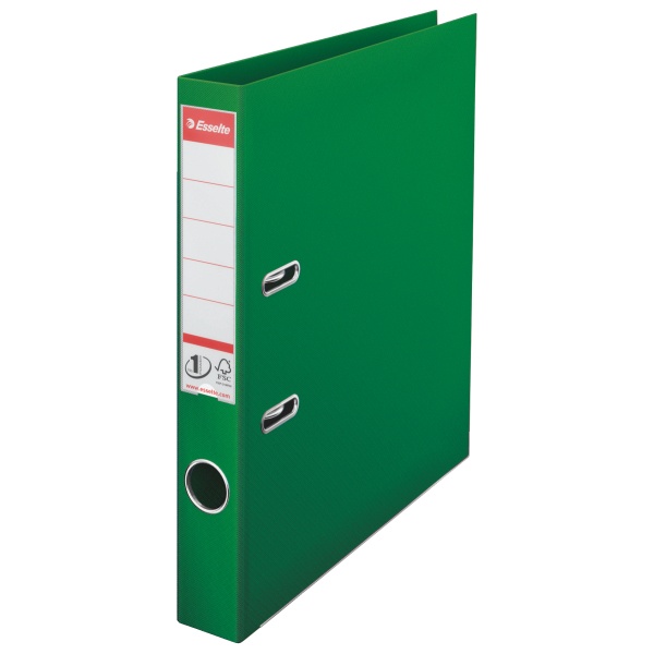 Biblioraft plastifiat interior-exterior Esselte No.1 Power A4 5 cm - verde